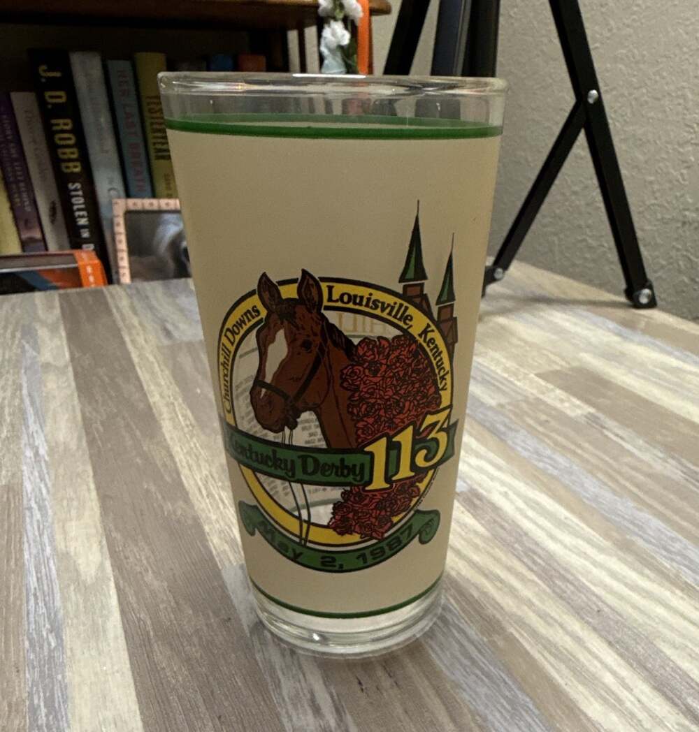1987 Kentucky Derby 113 Mint Julep Glass Churchill Downs Vintage Horse Racing